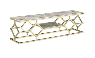 Modern TV Stand  with stianless steel leg-luxury and high -end!