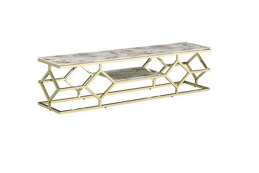 Modern TV Stand  with stianless steel leg-luxury and high -end!