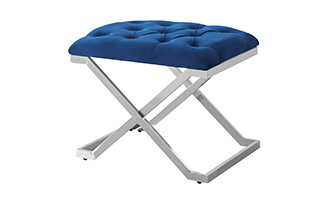 Silver stainless steel bench