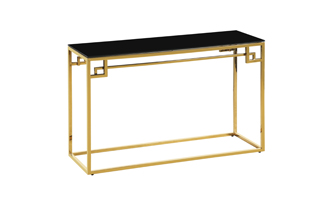 high quality temper glass stainless steel console table