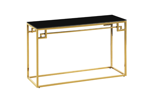 high quality temper glass stainless steel console table