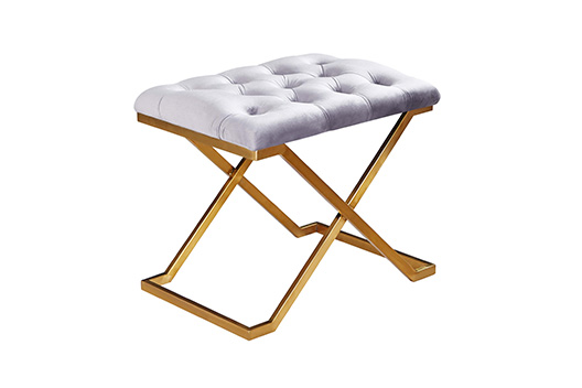 Gold stainless steel bench