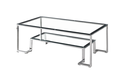 glass stainless steel coffee table