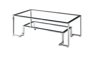 glass stainless steel coffee table
