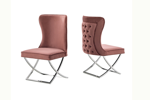 Metal chromed dining chair