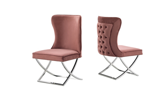 Metal chromed dining chair